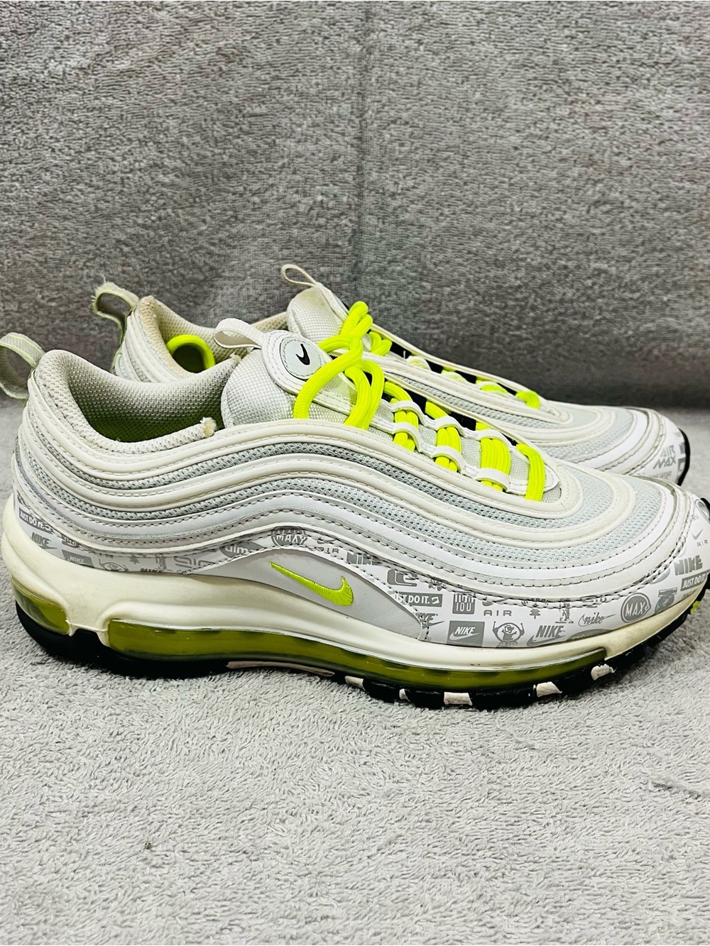 Nike Air Max 97 Just Do It Shoes Youth Size 6.5Y White Sneakers 921522-108
